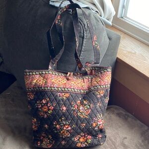 Vera Bradley 2003 Y2K Floral Chocolat Villager Tote